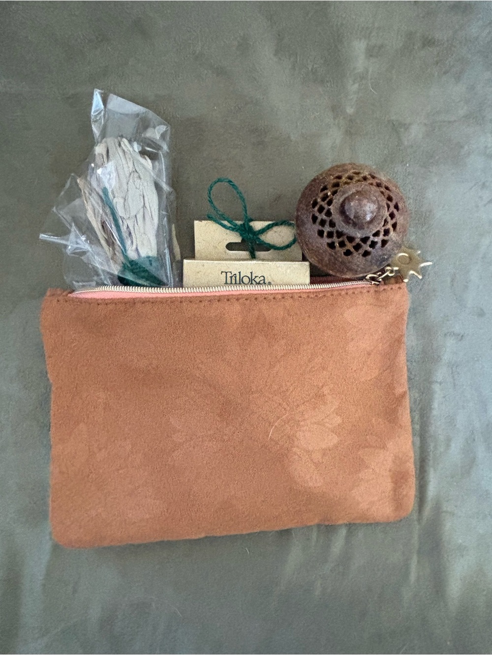 Boho Spiritual Cleansing Kit Soapstone Dome Burner + Sandalwood Incense Gift Set - Picture 13 of 16
